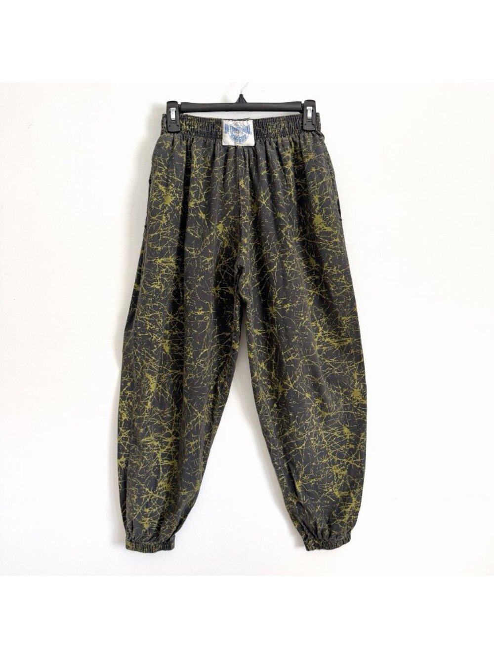Vintage International Baggyz Black Pants Muscle Parachute Gym Joggers Size Small